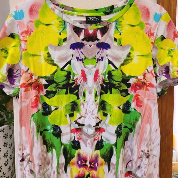 Prabal Gurang Rainbow Kaleidoscope Tshirt Ruffle Dress - Picture 5 of 11